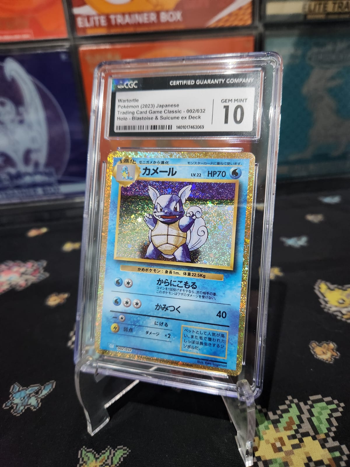thumbnail image 2 of Pokemon Card Wartortle CLK 002/032 - Scarlet & Violet Japanese Holo Full Art (Near Mint) 2 of 3